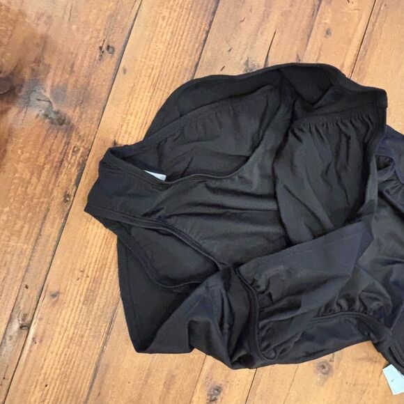 Kona Sol Maternity Black One Piece Swimsuit Black Size S - Picture 4 of 11